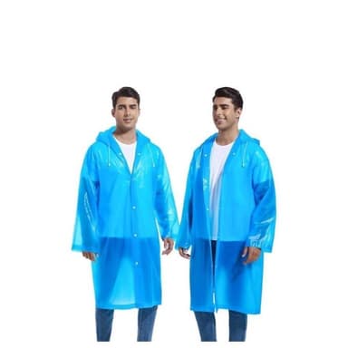 Reusable adult size raincoat ponch with hood