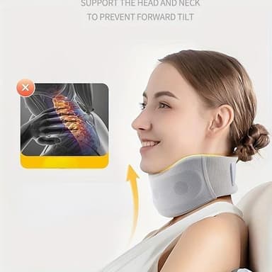 1pc Brace Foam Cervical Collar - Soft Neck Support For Pain & Pressure In
