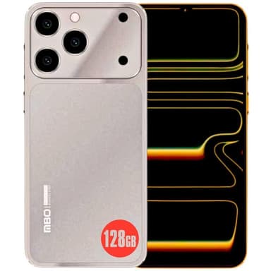 Mbo 17 Pro 4G - 6.8" 128GB ROM 4GB RAM 16MP 6000mAh Dual SIM (With Earphones, Glass Protector, Cover) - Gold